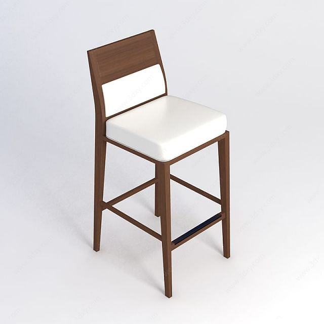 简约吧椅3D模型
