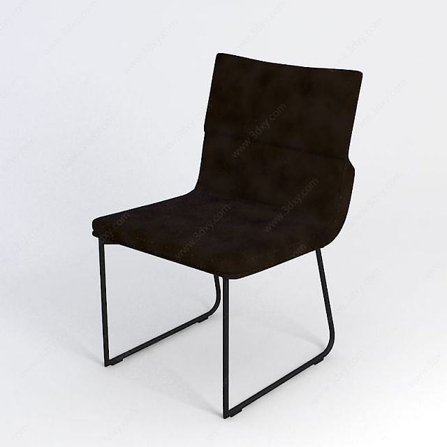 现代简约皮艺椅子3D模型
