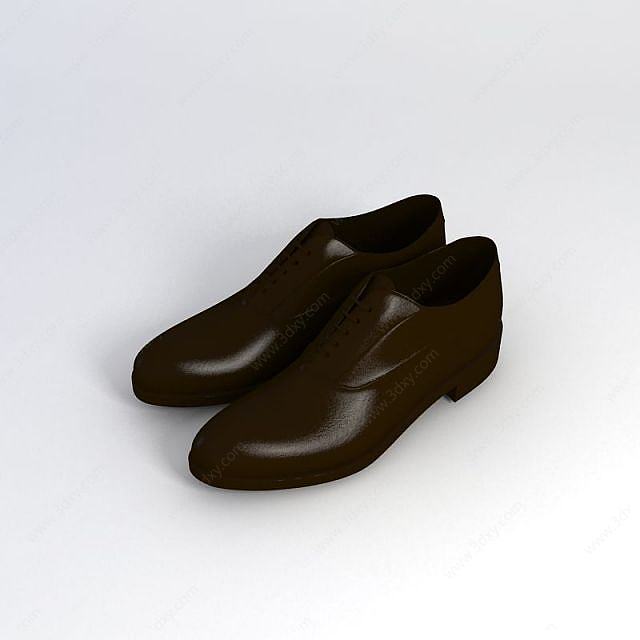 棕色皮鞋3D模型