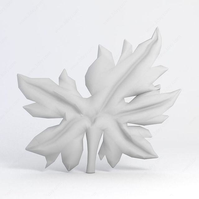 树叶雕花3D模型