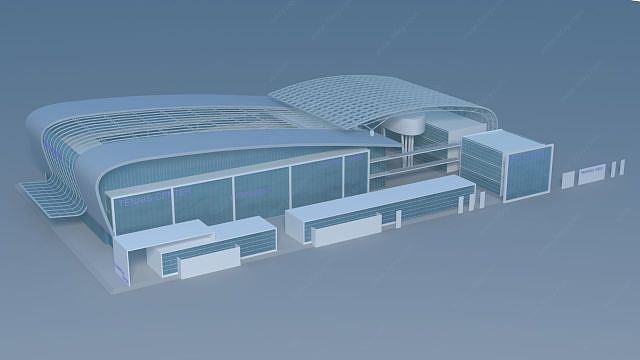 机场等候室3D模型