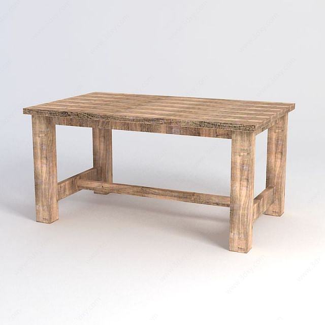 木头桌子3D模型