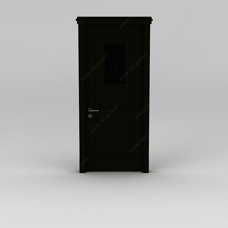 黑色室内门3D模型