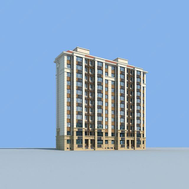 好户型住宅楼3D模型