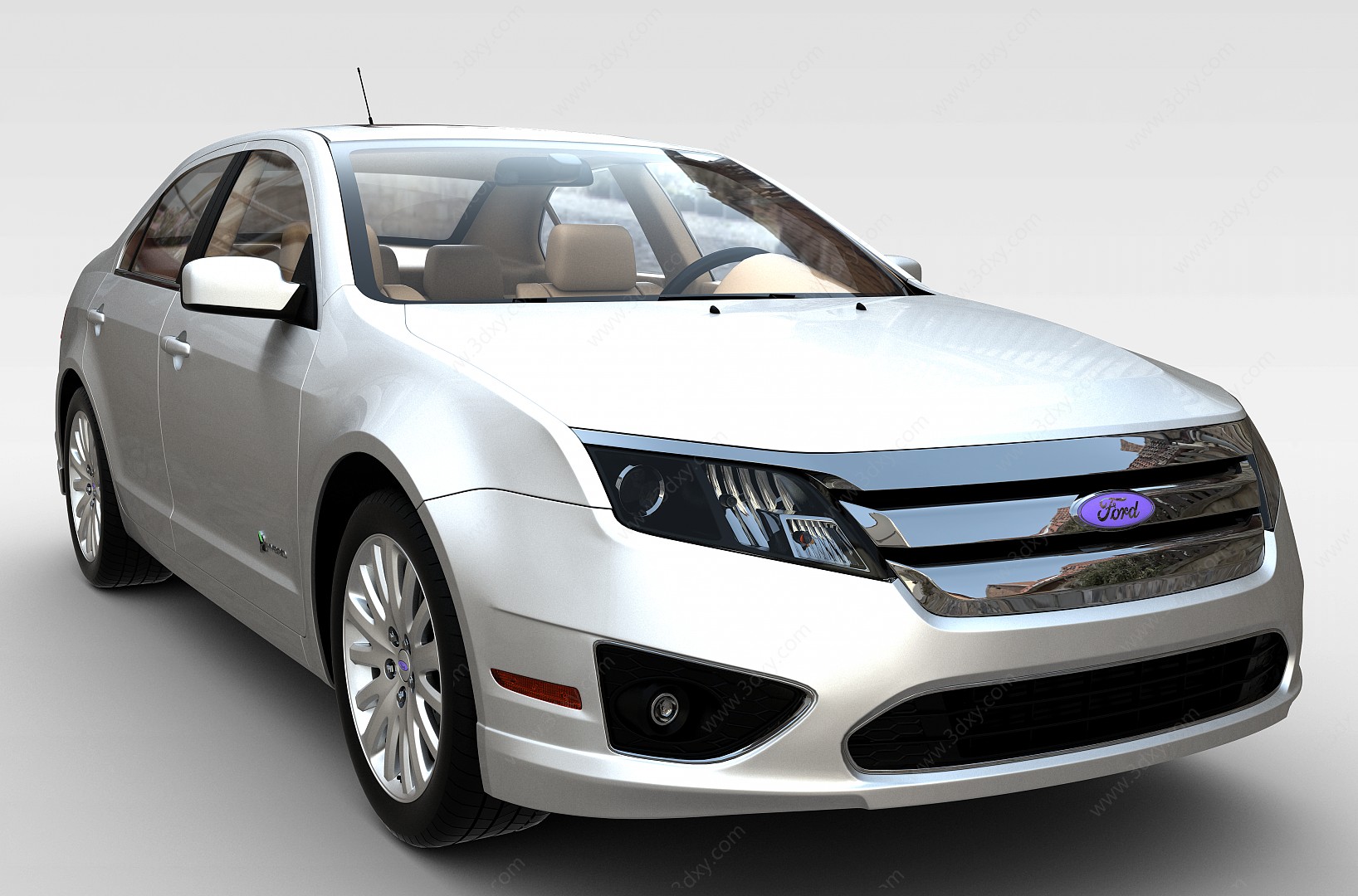 银色汽车3D模型