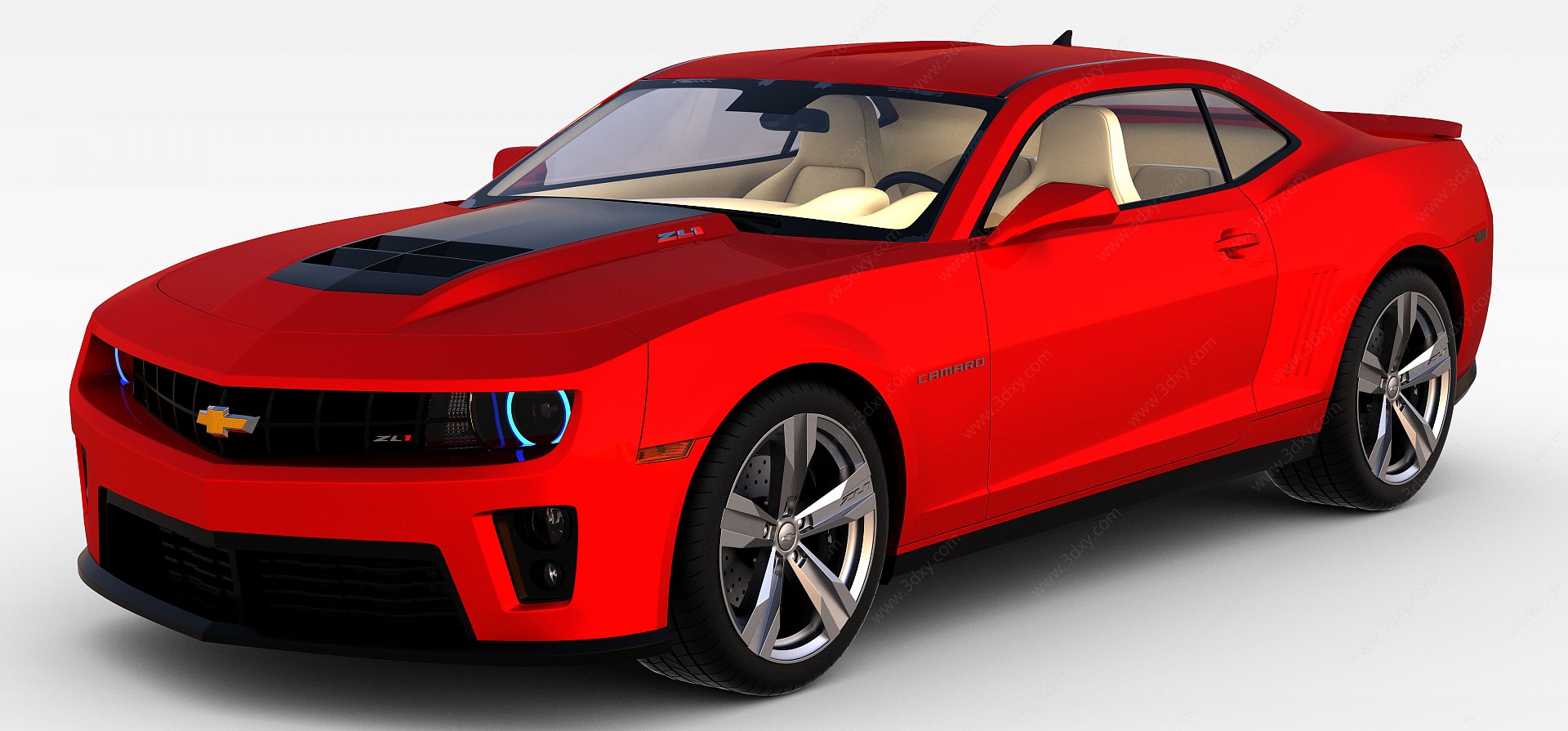 雪佛兰红色汽车3D模型