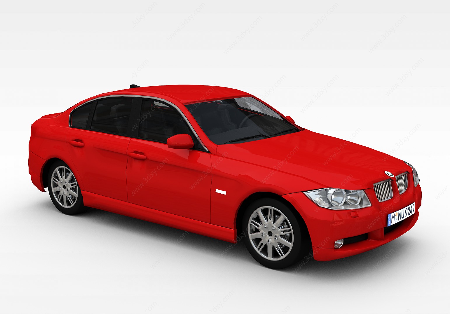 红色宝马汽车3D模型