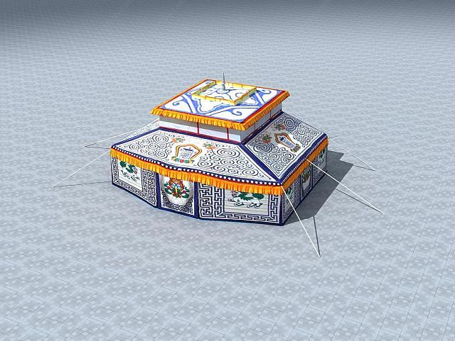 藏式帐篷3D模型