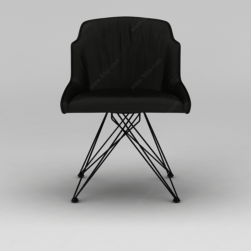 黑色简约椅子3D模型