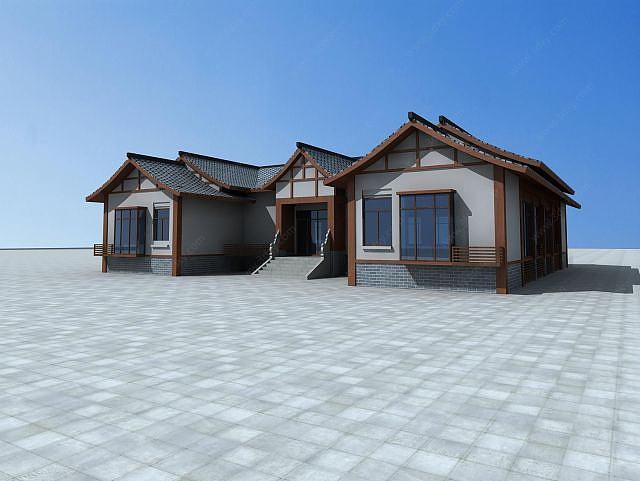 中式民居3D模型
