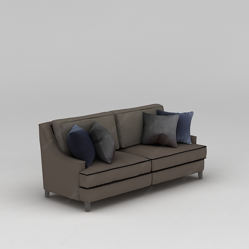 长沙发3D模型