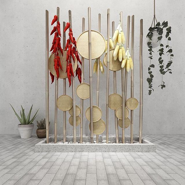 玉米大辣椒装饰3D模型