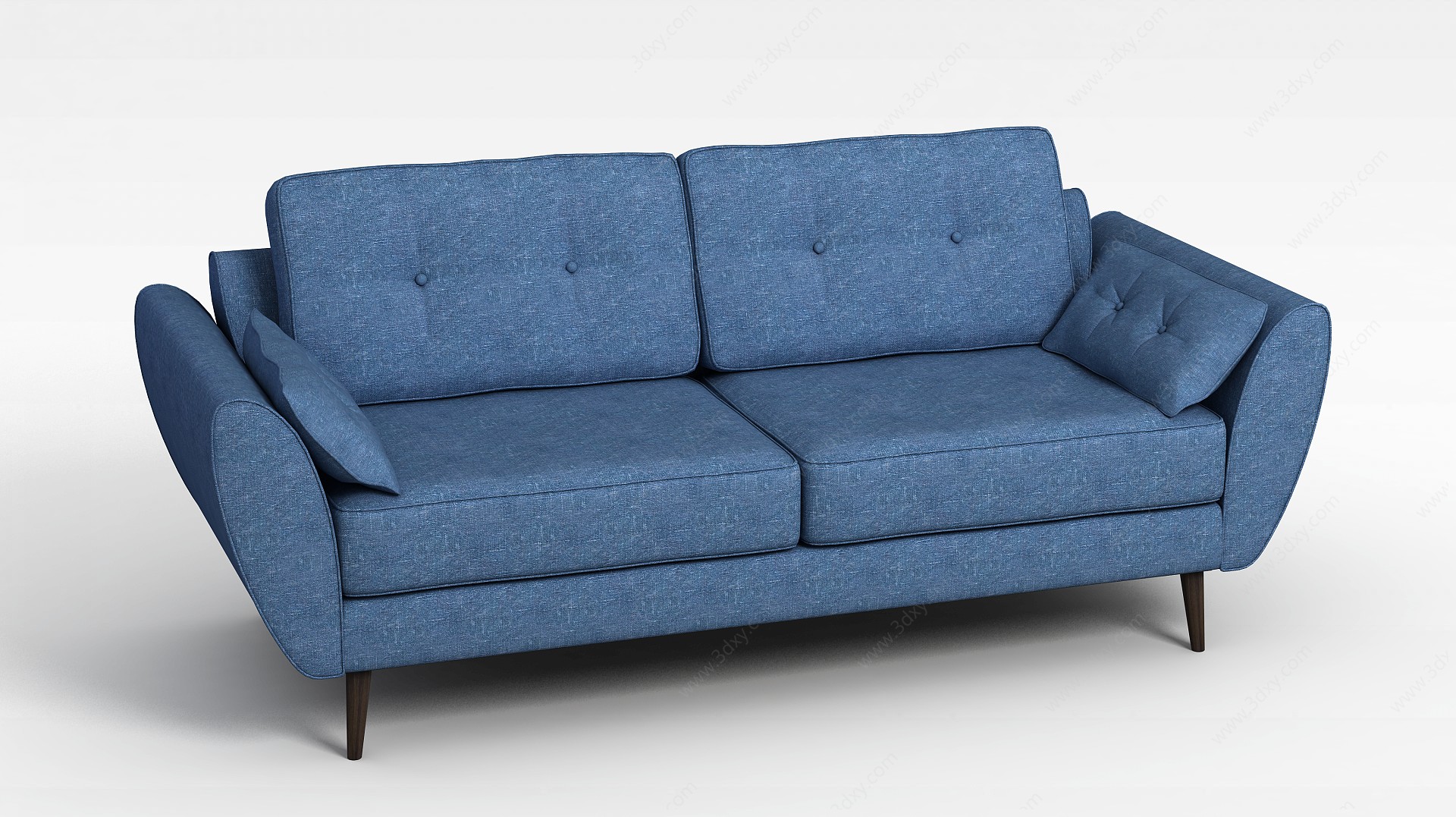蓝色懒人沙发3D模型