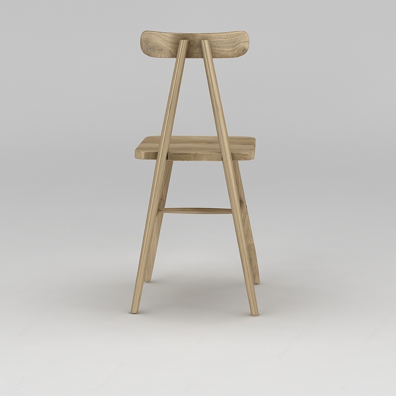 原木椅子3D模型