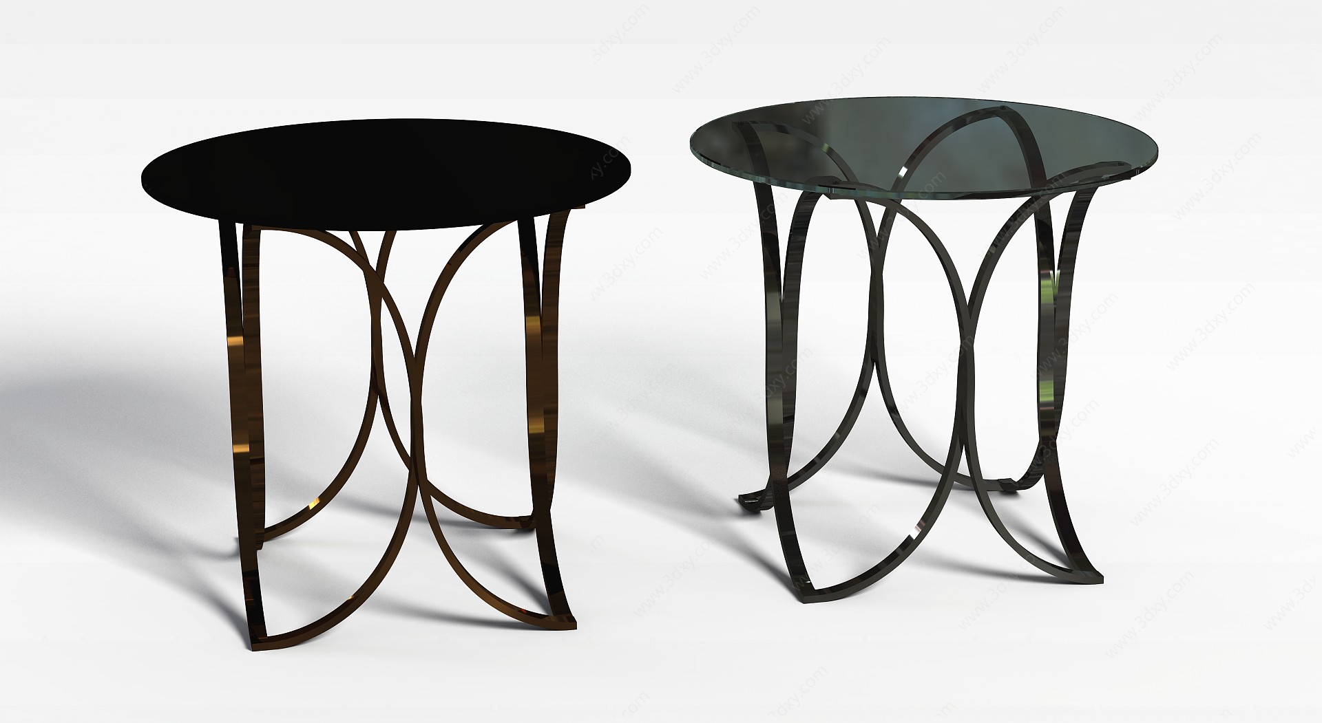 玻璃面休闲桌子3D模型