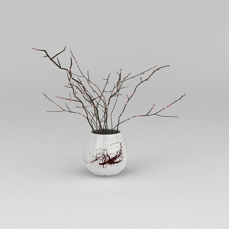 梅花花瓶3D模型