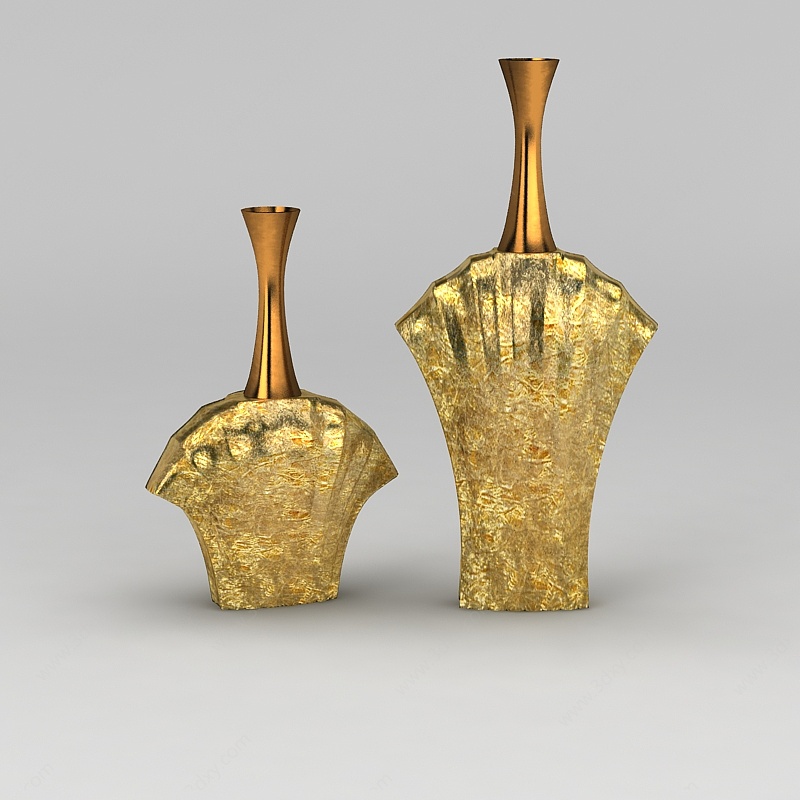 金色花瓶3D模型