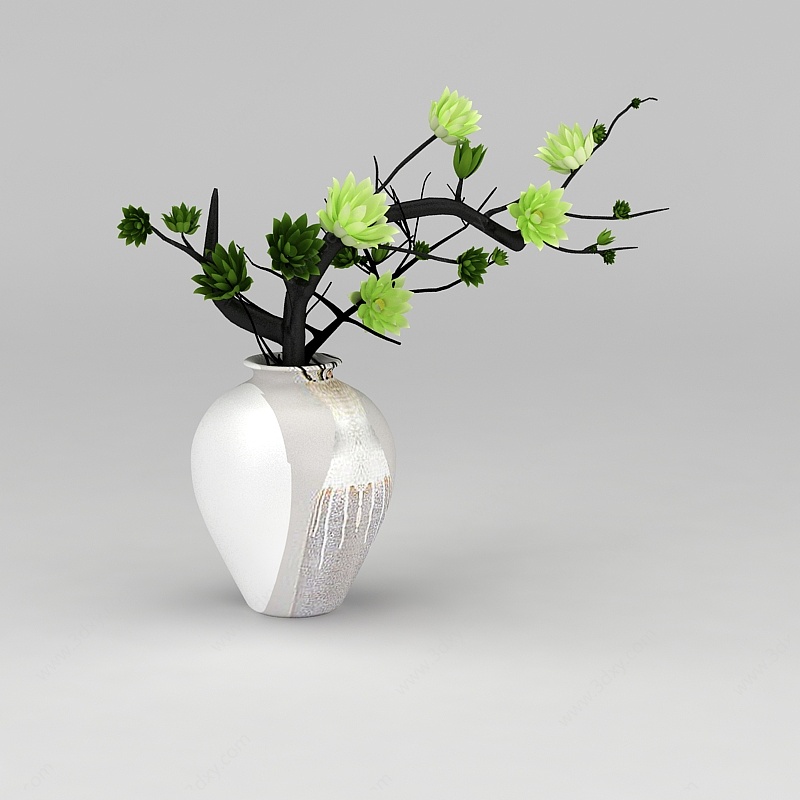 精美中式花瓶3D模型