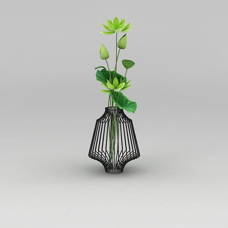 线条花瓶3D模型