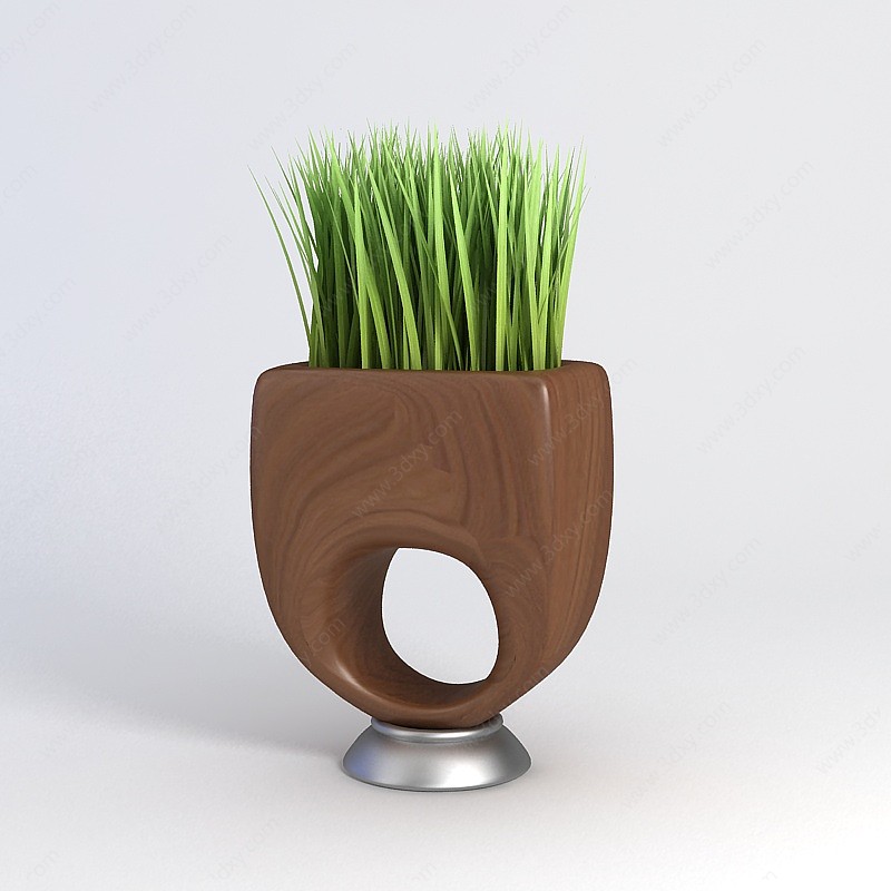 绿植花瓶3D模型
