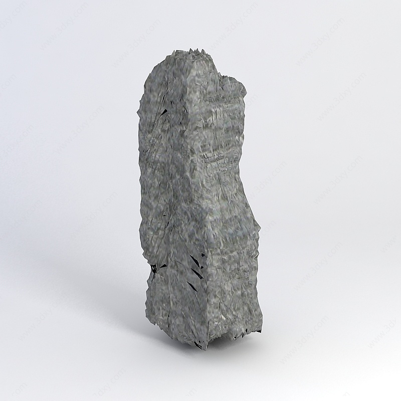 柱状石头摆件3D模型
