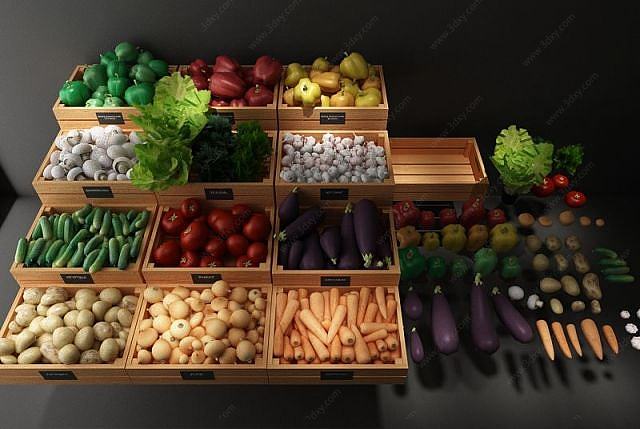 各种蔬菜3D模型