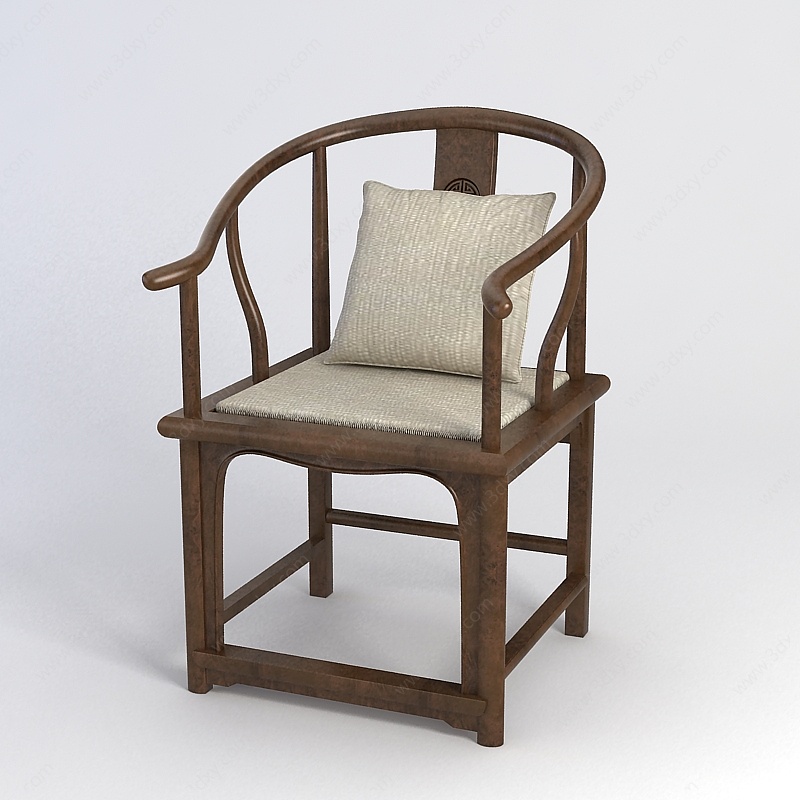 中式古朴圈椅3D模型