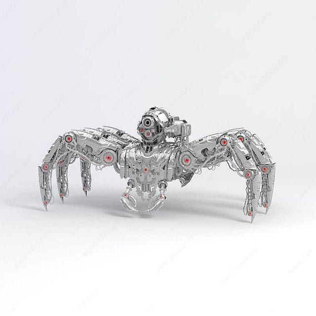 金属机械蜘蛛3D模型
