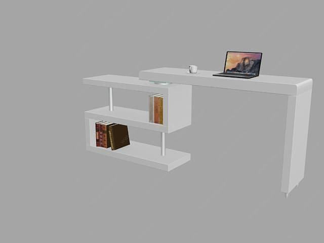 白色简约柜子3D模型
