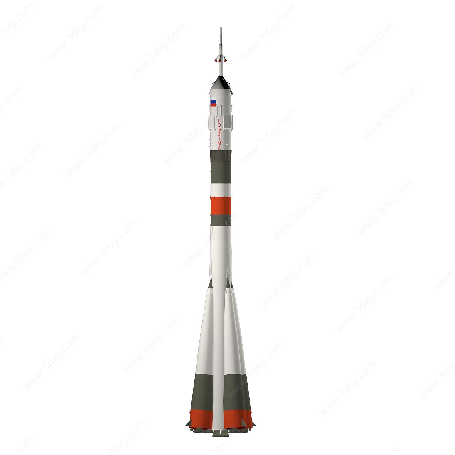 俄罗斯联盟号火箭3D模型