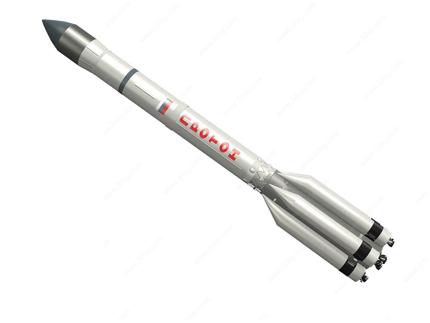 质子号运载火箭3D模型