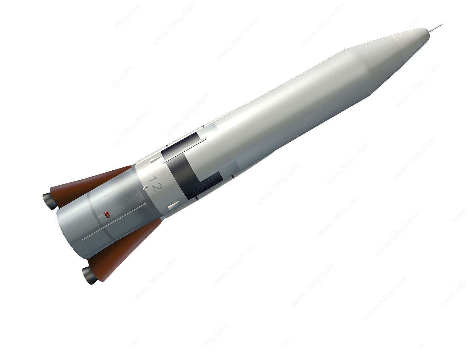 美国宇宙神洲际战略导弹3D模型