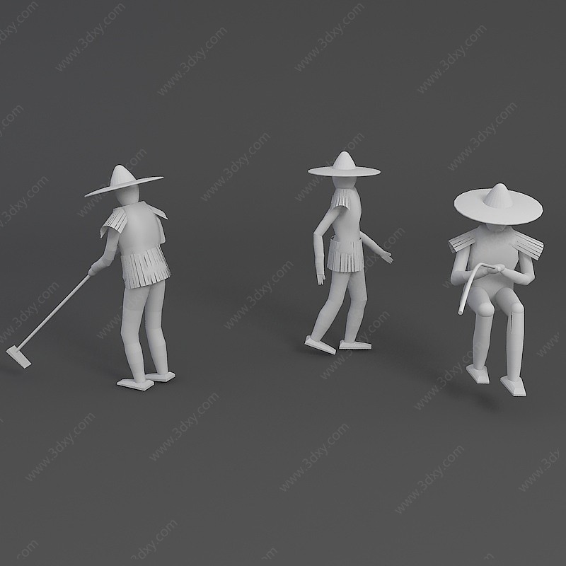 稻草人3D模型