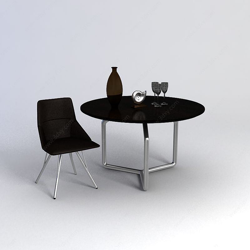 休息桌椅3D模型