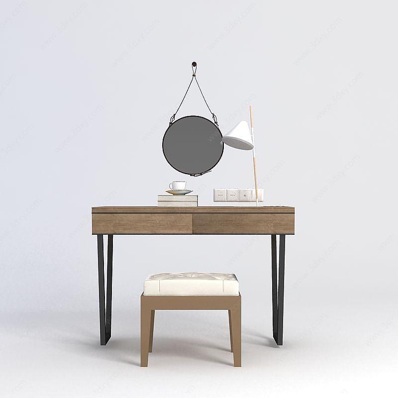 化妆桌椅3D模型