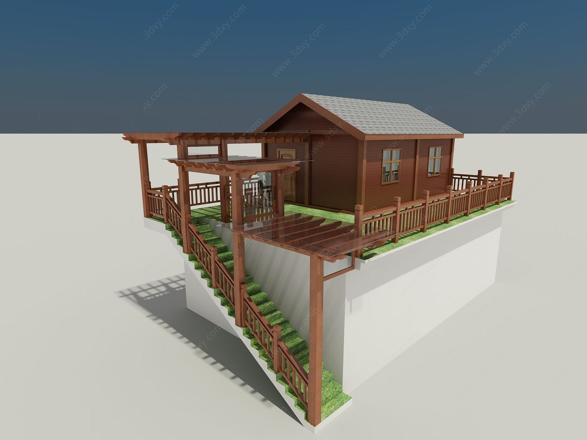 屋顶木屋3D模型