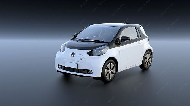丰田iQ充电动汽车3D模型