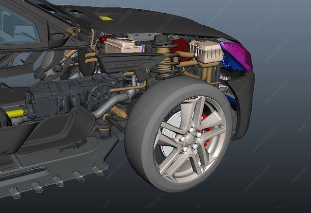 汽车结构全模3D模型