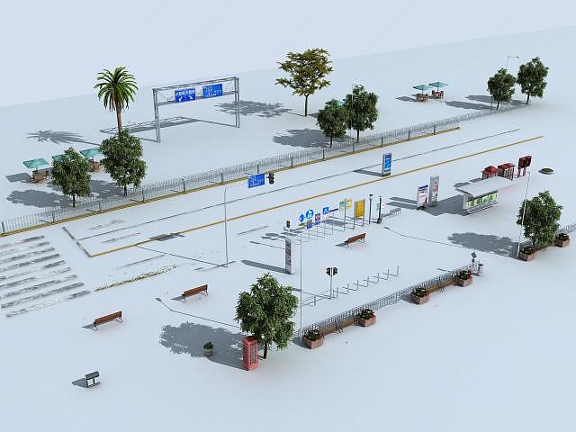 城市规划道路3D模型