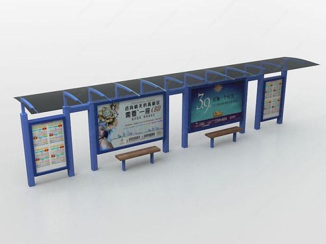 公交站牌3D模型