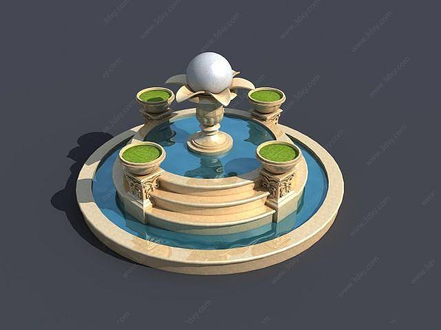 喷泉3D模型