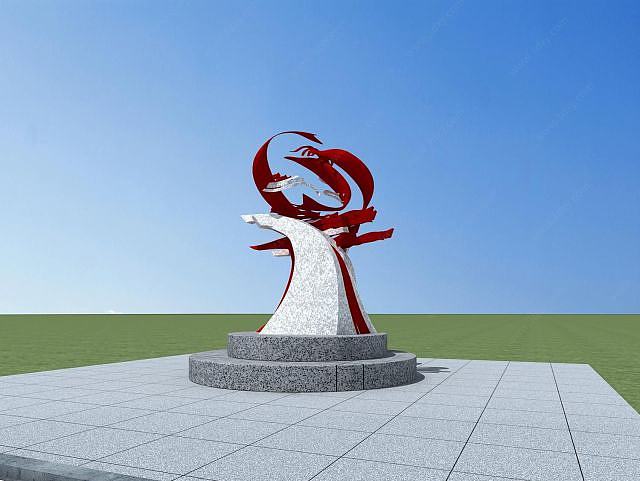 广场雕塑3D模型