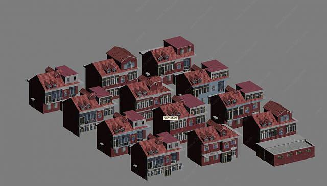别墅建筑3D模型