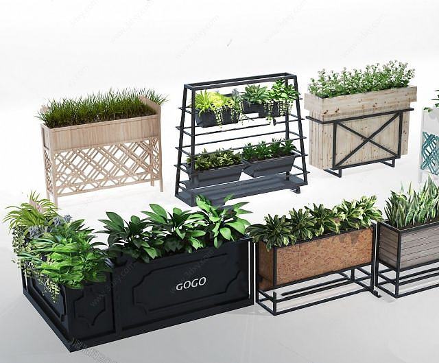 植物花栏3D模型