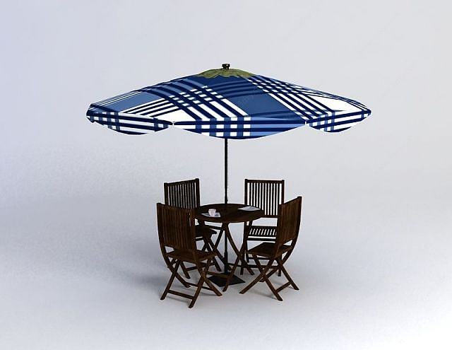 伞座椅桌子3D模型