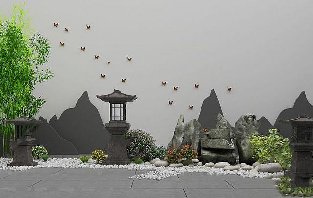 假山石灯3D模型