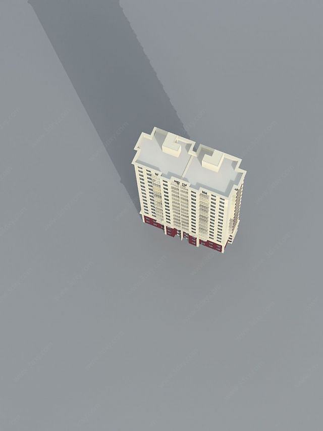 高层现代风格住宅3D模型