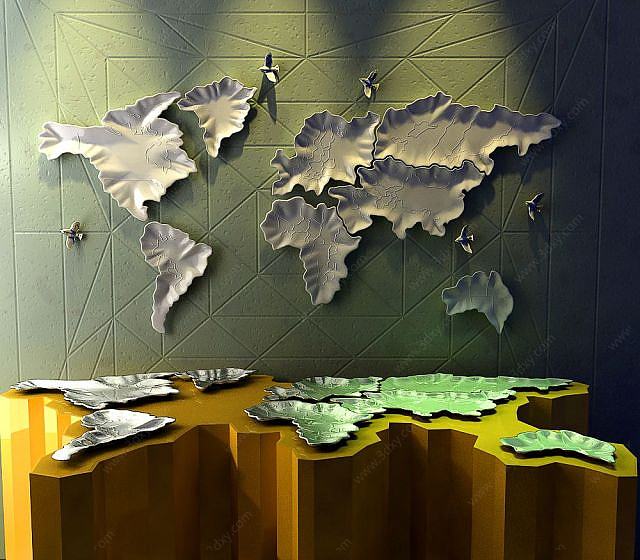 世界地图3D模型