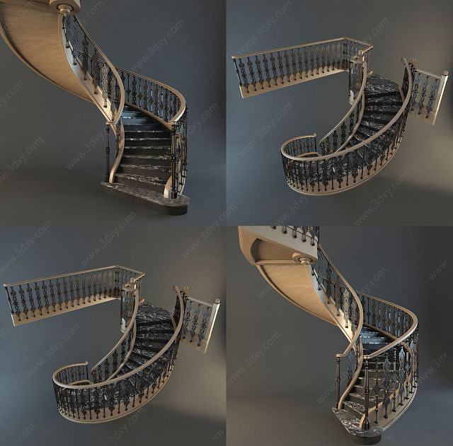 欧式楼梯3D模型