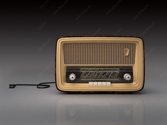复古收音机3D模型